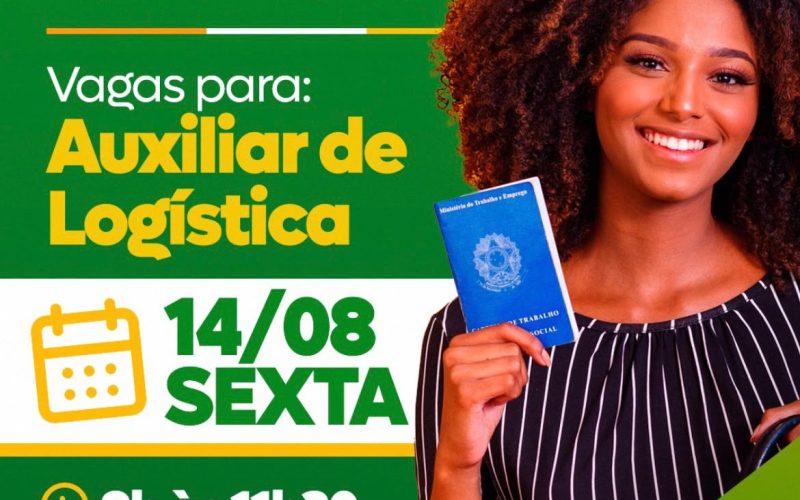 Processo seletivo para auxiliar de logística acontece nesta sexta-feira em Senador Canedo