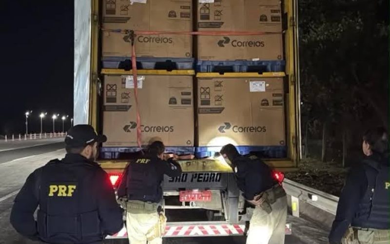Prisão na BR-153: Suspeito é encontrado escondido dentro de caixa em caminhão dos Correios