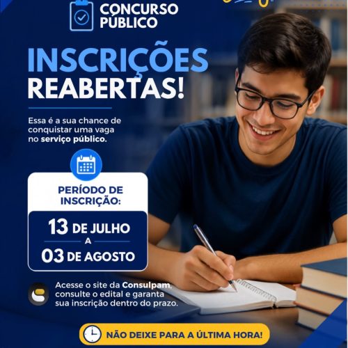 Inscrições para concurso da Câmara de Senador Canedo são reabertas nesta segunda (13)