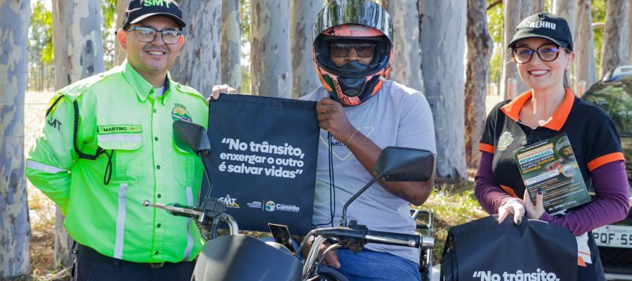 Educação no trânsito chega à Avenida Pedro Miranda, em Senador Canedo